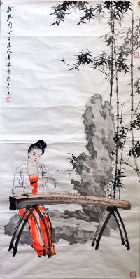抚琴图